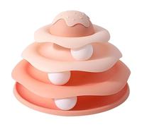 Large Dog Toys Cat Ba L L T Rack Toy Interactive Cat Toy En Gaging F U N For Indoor Cats M U Lti Layer Design Ice C Ream Structure Detachable And Easy To Clean Dog Tous (24x16cm)