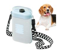 Large Dog Travel Water Bottle with Adjustable Straps, Puppy Water Dispenser with Storage Box and Poop Bag, Portable Dog Walking Water Bottle for Hydration and Clean-Up the Go