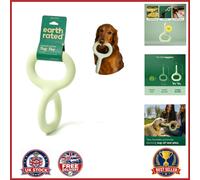 Large Dog Tug Toy Green Natural Rubber Interactive Pull Toy for Puppies & Adults