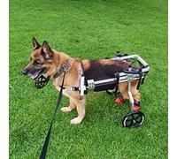 Large Dog Wheelchair For Back Legs, Adjustable Full Support Pet Wheelchair With 2 Wheels, Dog Cart Hind Legs Rehabilitation For Handicapped Puppy Injured Animals, Weight 4~11 Kg