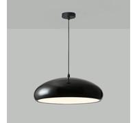 Large Dome Pendant Light Black Metal Hanging Lamp Mid Century Modern Pendant Ceiling Light 3 Lights Oversized Pendant Lighting for Kitchen Island Dining Room 17.7 Inch Aluminum Shade Beauty Comes