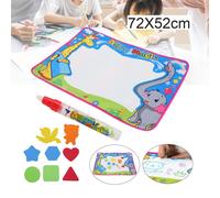 Large Doodle Water Mat for Kids - Aquadoodle Drawing Board with Pen, 8 Molds, Eco-Friendly, No Ink, Travel Ready