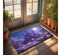 Large Door Mat Indoor Entrance A Magical Castle Under A Full Moon Doormat Summer Welcome Mat Indoor Door Mats For Front Door(40X60CM)