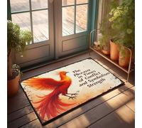 Large Door Mats Outdoor The Phoenix: Symbol Of Strength Amidst Conflict Doormat Man Cave Decor Fall Door Mats Outdoor(40X60CM)