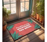 Large Door Mats Outdoor Welcome To Our Tropical Paradise: Whatever You Bring, We Serve It Doormat Man Cave Decor Fall Door Mats Outdoor(40X60CM)