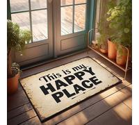 Large Doormats For Outdoor Entrance Embrace Your Bliss: Declaring 'This Is My Happy Place' Doormat Large Outdoor Rug Funny Front Door Mat Outdoor(40X60CM)