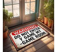 Large Doormats For Outdoor Entrance Keep Out: Personal Gaming Sanctuary Warning Sign Doormat Large Outdoor Rug Funny Front Door Mat Outdoor(50X80CM)