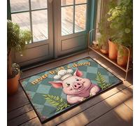 Large Doormats For Outdoor Entrance Never Trust A Skinny Chef: A Whimsical Pig'S Warning! Doormat Large Outdoor Rug Funny Front Door Mat Outdoor(65X90CM)