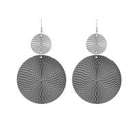 Large Double Circles Round Dangle Drop Earrings Geometric Statement Handmade Bohemian Dangling Earring Hook Studs Fashion Jewelry Gifts for Women Girls Yellow Gold