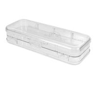 Large Double Layer Pencil Box with Secure Latch for Artists | Sturdy ABS Construction, Spacious Divided Interior, Fits Standard Pencils and 15cm Rulers, Suitable for Backpacks