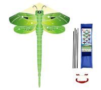 Large Dragonfly Kite, 63x43inch Single Line Colorful Kite with Long Tail Beginner Beach with Winding Handle and 100m Line Outdoor for Audlts Park Games Activities