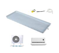 Large Drain Pan with Drain Pipe for Air Conditioners - 81.5x33cm Drip Tray for Central & Window AC Units - Portable Water Management Solution for Efficient Condensate Collection