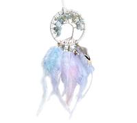 Large Dream Catchers with Chakra Crystals Tree of Life, Handmade Feather Dreamcatchers, Native Style Dream Catcher for Boys Girls Adults Bedroom Wall Decor for Bohemian Home