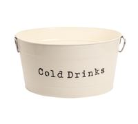 Vintage Metal Large Drinks Bucket Harbour Housewares Beige One Size