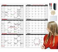 Large dry erase calendar for wall,Giant Laminated 3 Month Wall Calendar,Big Blank Monthly Whiteboard Planner,Jumbo 90 Day Erasable Undated Planning Poster For Home,Office,College Dorm,36"x18" 2 PCS