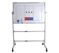 Large Dry Erase Volleyball Coaching Board,Wheeled Double-Sided Magnetic Volleyball Clipboards, for Strategy Planning