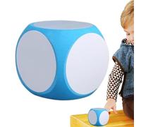 Large Dry Wipe Dice - 4 Inch Writable Wipe Clean Blank Dice, Soft DIY Game Pad for Classroom Teaching, Math and Phonics Learning, Reusable Party R