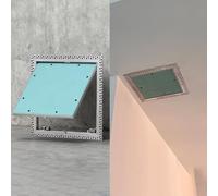 Large Drywall Access Panel with Steel Hinges Lock, Paintable Square Inspection Hatch Plumbing Hidden Door, Flush Mount Wall Hole Cover Plate(300x300mm/11.8x11.8″)