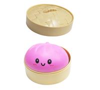 Large Dumpling Stress Balls Fidget Sensory Toy Dumpling Squishy With Steamer Stress Relief Ball Soft Stretchy Desk Toys