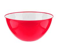 Large Duo Plastic Salad Serving Mixing Bowl 25cm Blue Orange Green Pink (Pink)