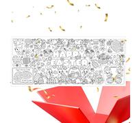 Large Easter Coloring Tablecloth | 30 X 72 Inch Waterproof Large Decoration | Big Coloring Sheets | for Easter Fall Holiday Family Gathering Friendsgiving Party Activity Classroom Craft Artist Bedroom