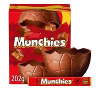 Large Easter Egg 202g - Large Hollow Milk Chocolate Egg - an Eggs-ellent Easter Treat for Kids - Contains: 1 x Large Milk Chocolate Egg, 1 x Munchies (Full Size)