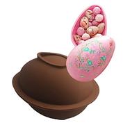 Large Easter Egg Mould, 3D Easter Egg Silicone Mold DIY Easter Surprise Mousse Moulds Baking Tool for Hot Chocolate Cocoa Bombs Cake (Only Silicone Mold)
