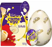 Large Easter Egg Range of Cadbury - Best Easter Gift For Family & friends (Cadbury White Creme Easter Egg Shell 190g)