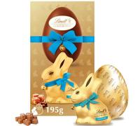 Large Easter eggs for Lindts Gold Bunny Milk Chocolate Easter Egg | 195g Easter Gift | Includes Gold Bunny with Salted Caramel | Luxury Chocolate Easter Egg for Kids & Adults