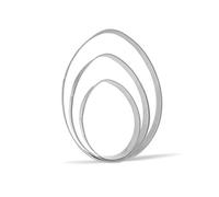 Large Egg Cookie Cutter Set - 5”,4”,3” - 3 Piece - Stainless Steel