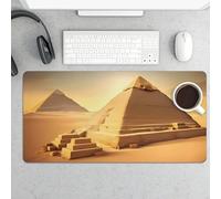 Large Egyptian Pyramid in Desert Desk Mat 24x12 Inch Waterproof Non-Slip Rubber Desk Pad for Office Home Gaming Remote Work Foldable Portable Mousepad for Keyboard Laptop Desktop Accessories