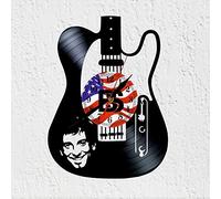 Large Electric Guitar Shape Clock Bruce Frederick Joseph S Singer, Musician and Composer American Vinyl Record Wall Decor