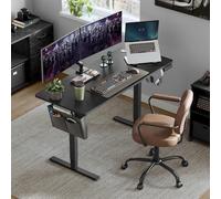 Large Electric Height Adjustable Desk 4 Memory Storage Pocket VASAGLE Black One Size