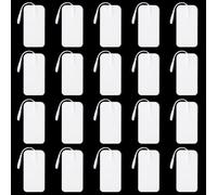 Large Electrode Machine Pads - 20 PCS 2x4 Inch Self-Adhesive Tens Machine Pads Replacement for 2mm Pin Electrotherapy, Latex-Free Rectangular Tens Unit Replacement Pads, Electrode Patches for Tens