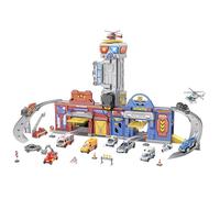 Large Emergency Station with Sound and Lights - Firefighters & Police - Sound & Light - Megaphones - 2 Car Models Die Cast Included - Dimensions 75 x H 39 x 30 cm - Toys - WToy 42189