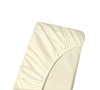 Large Emperor Size Bottom Fitted Sheet - Long Staple 100% Egyptian 1000-Thread-Count, 15cm/6" Deep Pockets, Breathable Sateen Weave Bottom Sheet - Ivory Colour