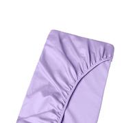 Large Emperor Size Bottom Fitted Sheet - Long Staple 100% Egyptian 1000-Thread-Count, 15cm/6" Deep Pockets, Breathable Sateen Weave Bottom Sheet - Lilac Colour