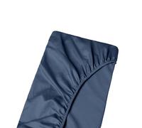 Large Emperor Size Bottom Fitted Sheet - Long Staple 100% Egyptian 1000-Thread-Count, 38cm/15" Deep Pockets, Breathable Sateen Weave Bottom Sheet - Mediterranean Blue Colour