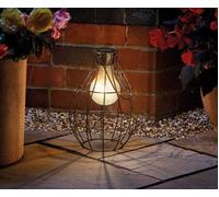 Large Eureka Retro Solar Powered Lantern Garden Light Table Top Or Hanging