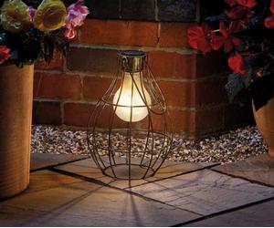 Large Eureka Retro Solar Powered Lantern Garden Light Table Top Or Hanging