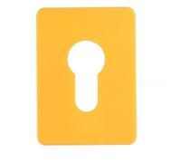 Large Euro Stick On Escutcheon, Gold Anodised Aluminium | Self-Adhesive Backing, No Drilling Required, Wide Profile Design, Timber & Composite Doors, Architectural Metal