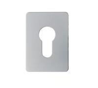 Large Euro Stick On Escutcheon, Polished Chrome | Self-Adhesive Backing, No Drilling Required, Wide Profile Design, Timber & Composite Doors, Architectural Metal
