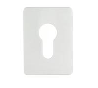 Large Euro Stick On Escutcheon, Satin Anodised Aluminium | Self-Adhesive Backing, No Drilling Required, Wide Profile Design, Timber & Composite Doors, Architectural Metal