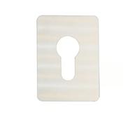 Large Euro Stick On Escutcheon, Satin Stainless Steel | Self-Adhesive Backing, No Drilling Required, Wide Profile Design, Timber & Composite Doors, Architectural Metal