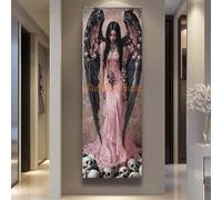 Large Evil Diamond Painting Angel Diamond Art Kits for Adults, 70x210 cm/27.5x87.7 in Canvas Diamond Painting Kits for Adults, DIY 5D Crystal Art with Diamond Dots Arts and Crafts for Room Wall Decor