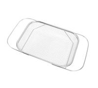 Large Expandable Stainless Steel Over The Sink Colander Strainer, Fine Mesh Basket for Kitchen Sink, with Handles, Easy to and Store, Efficient Cooking Preparation (Silver)