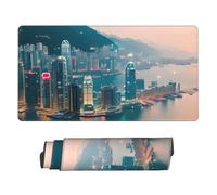 Large Extended Gaming Mouse Pad 75 * 40cm Keyboard Mat Non-Slip Rubber Base Washable Mousepad Hong Kong Print