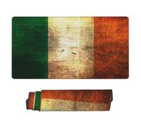 Large Extended Gaming Mouse Pad 75 X 40 Cm Non-Slip Rubber Base, Fun Irish Flag Print Desk Mat for Keyboard & Mouse, Office/Gaming Computer Accessories