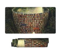 Large Extended Gaming Mouse Pad 75 X 40 Cm Non-Slip Rubber Base, Fun Library Bookshelf Book Print Desk Mat for Keyboard & Mouse, Office/Gaming Computer Accessories