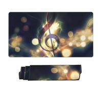 Large Extended Gaming Mouse Pad 75 X 40 Cm Non-Slip Rubber Base, Fun Music Note Print Desk Mat for Keyboard & Mouse, Office/Gaming Computer Accessories